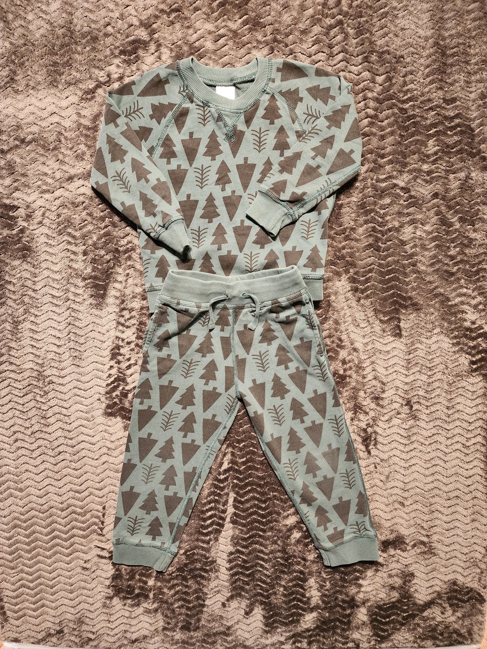 Hanna Andersson Pine Tree Sweatsuit Set